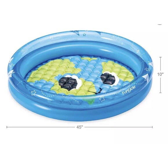 Kids Pool Funsicle 45" Around The Globe 2-Ring Inflatable Children Pool - Picture 3 of 7